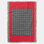 COUVERTURE DE JET DE ROUGE ET DE NOIR (devant Vertical)