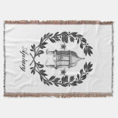 Couverture de jet de thème de rucher de reine des (Devant)