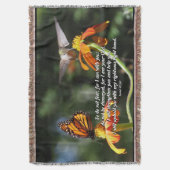 Couverture de jet de tournesol de papillon (devant Vertical)