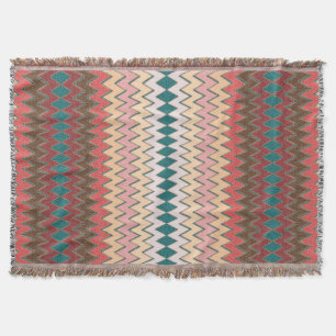 Couverture de jet de zigzag de Chevron de