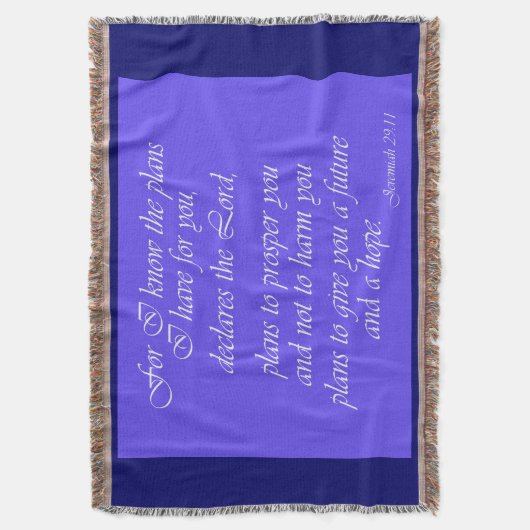 Couverture de jet d'écriture sainte de 29:11 de (devant Vertical)