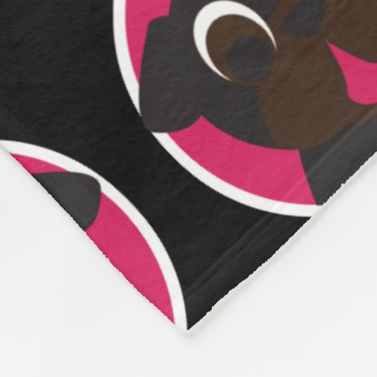 Couverture de jet d'ouatine de têtes de carlin (Coin)