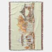 Couverture de jet douce paysage d'automne (devant Vertical)
