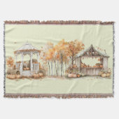 Couverture de jet douce paysage d'automne (Devant)