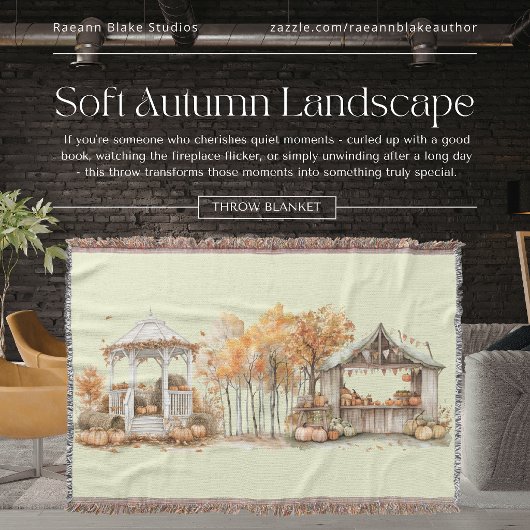 Couverture de jet douce paysage d'automne