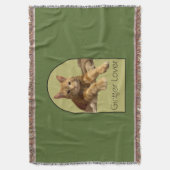 Couverture de jet en vert olive foncé pour amateur (devant Vertical)