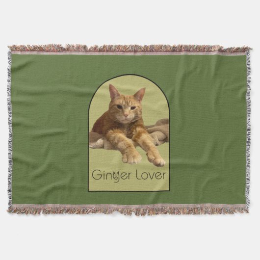 Couverture de jet en vert olive foncé pour amateur (Devant)