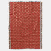 Couverture de jet géométrique rouge sans couture (devant Vertical)