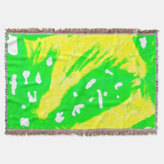 Couverture de jet sentiment heureux (Devant)