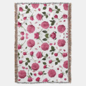 Couverture de jetée confortable à motif de rose 3D (devant Vertical)
