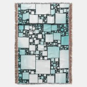 Couverture de jeton carrée turquoise (devant Vertical)