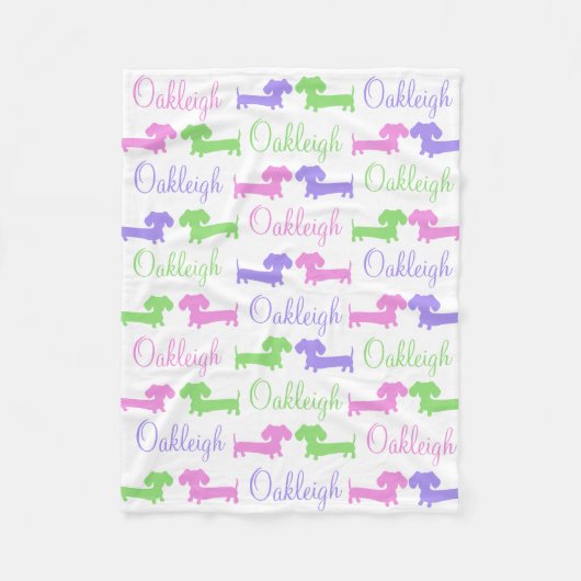 Couverture de la crèche de Dachshund, non sexiste (Devant)