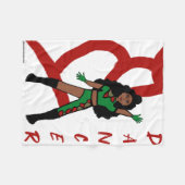 Couverture de la danseuse polaire rouge et vert (Devant (Horizontal))