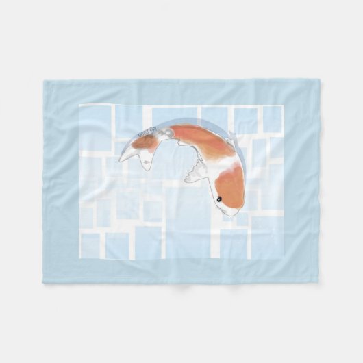 Couverture de la flanelle de poisson Koi (Devant (Horizontal))