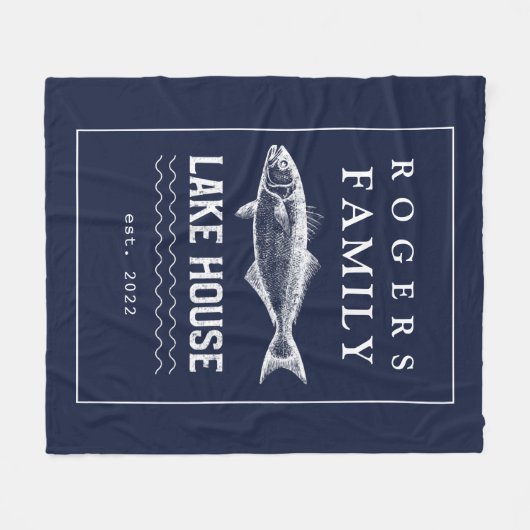 Couverture de la flotte bleu rustique marine perso (Devant (Horizontal))