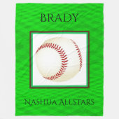 Couverture de la flotte de baseball avec nom perso (Devant)