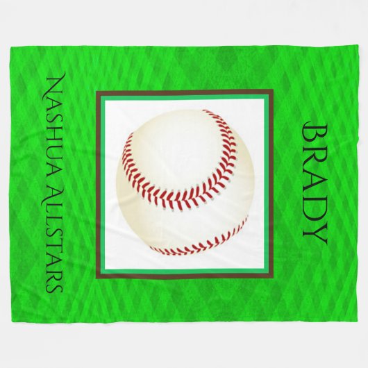 Couverture de la flotte de baseball avec nom perso (Devant (Horizontal))
