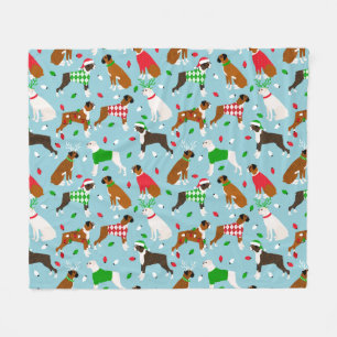 Couverture de la flotte de chien de boîte de Noël