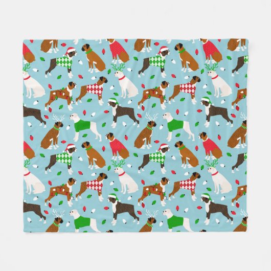 Couverture de la flotte de chien de boîte de Noël (Devant (Horizontal))