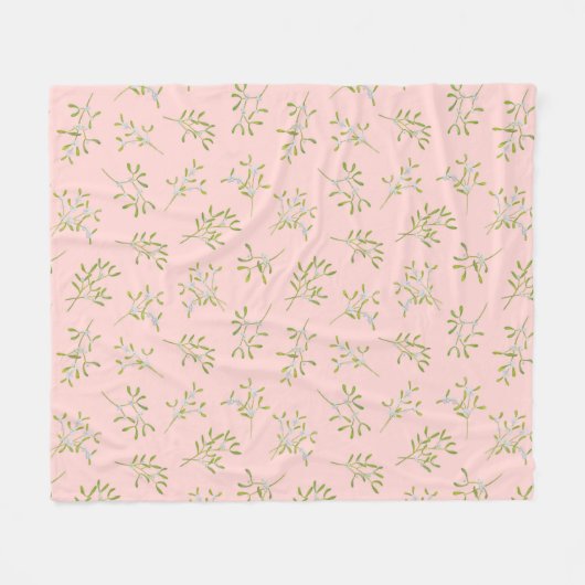 Couverture de la flotte d'hiver rose Mistletoe (Devant (Horizontal))