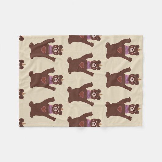 Couverture de la flotte d'ours Brown (Devant (Horizontal))