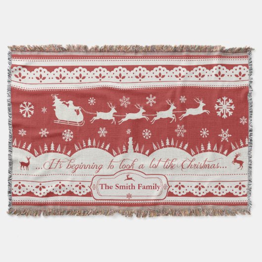 Couverture de la jambe à bascule de Noël Père Noël (Devant)