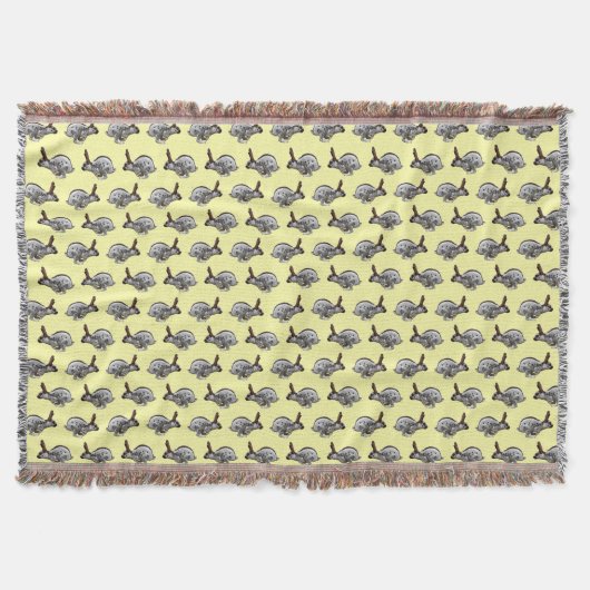 Couverture de lancer frénétique de lapin sautant ( (Devant)