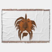 Couverture de lancer visage de lion (Devant)