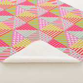 Couverture de lecture sherpa patchwork colorée (3/4)