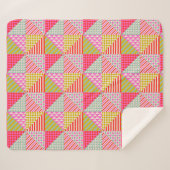 Couverture de lecture sherpa patchwork colorée (Devant (Horizontal))