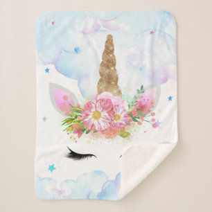 Couverture de licorne - Sherpa