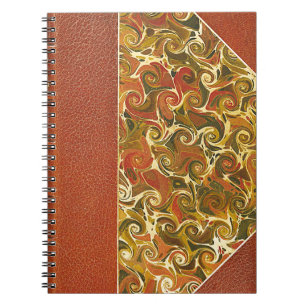 Couverture de livre antique, motif en spirale orné