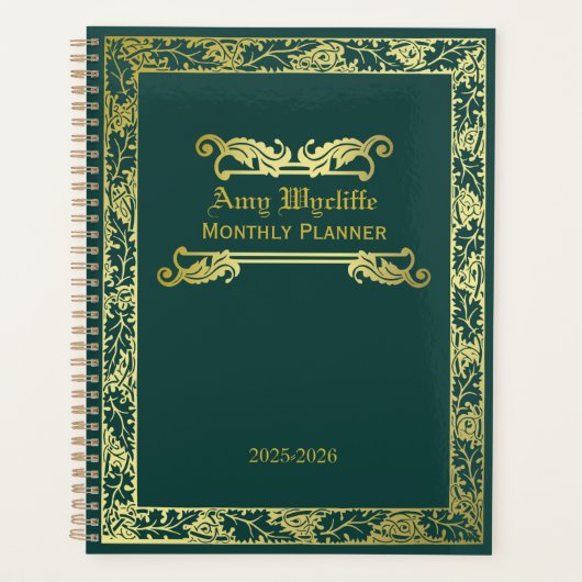 Couverture de livre classique Gold Green Foliage O (Devant)