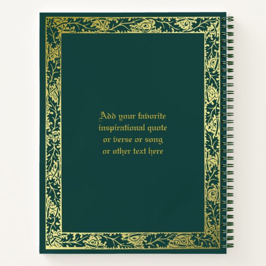 Couverture de livre classique Gold Green Foliage O (Dos)