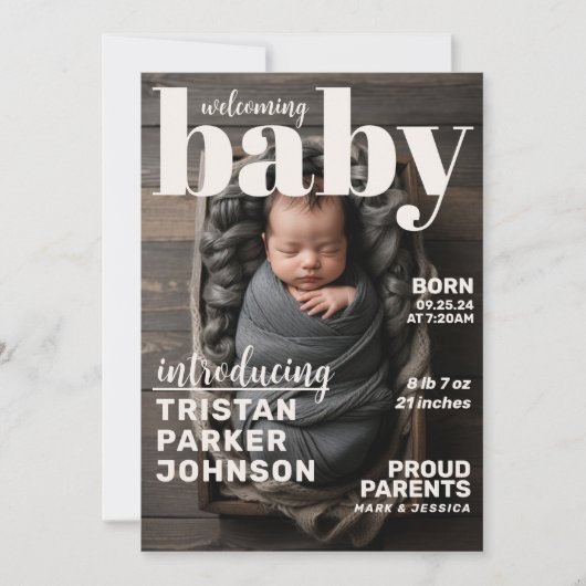 Couverture de magazine Faire-part de naissance ten (Devant)