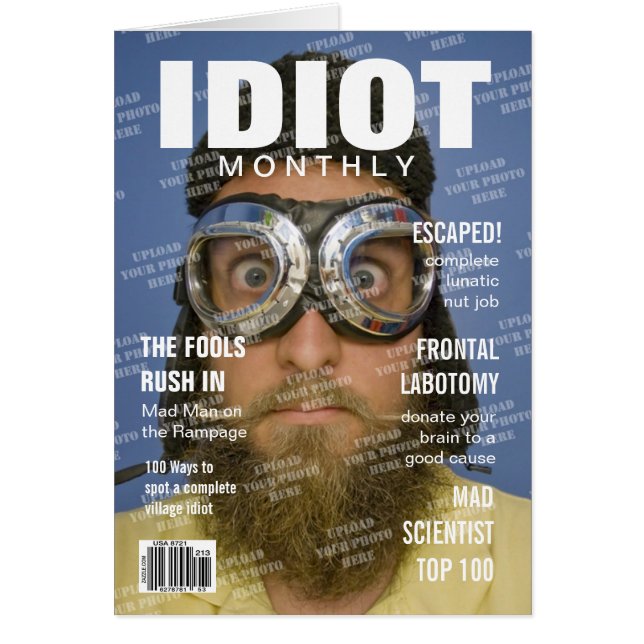 Couverture de magazine Idiot personnalisée (Devant)