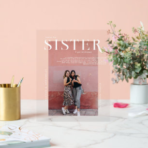 Couverture de magazine Photo-cadeau pour sœurs