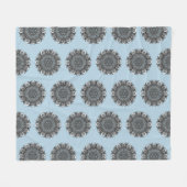 Couverture de mandala de gris bleu (Devant (Horizontal))