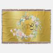 Couverture de mariage 50 ans feuillet or floral (Devant)