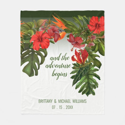 Couverture de Mariage à florale à brise tropicale (Devant)