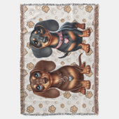 Couverture De mignons amis dachshund (devant Vertical)