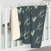 Couverture de monogramme sur mesure, cadeau chaud 