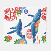 Couverture de motif de baleine de style de bingata (Devant (Horizontal))
