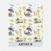 Couverture de Motif de bateau pirate personnalisé  (Devant)