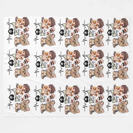 Couverture de Motif de chien mignon (Devant (Horizontal))