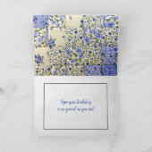 Couverture de naissance bleue avec carte à aiguill (Intérieur)