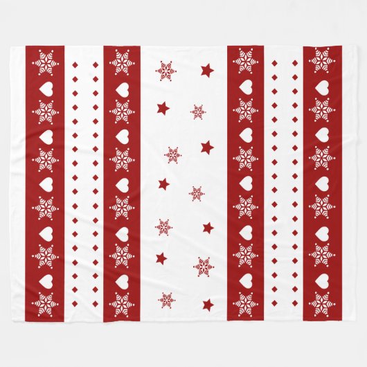 Couverture de Noël confortable - étoile et neige D (Devant (Horizontal))