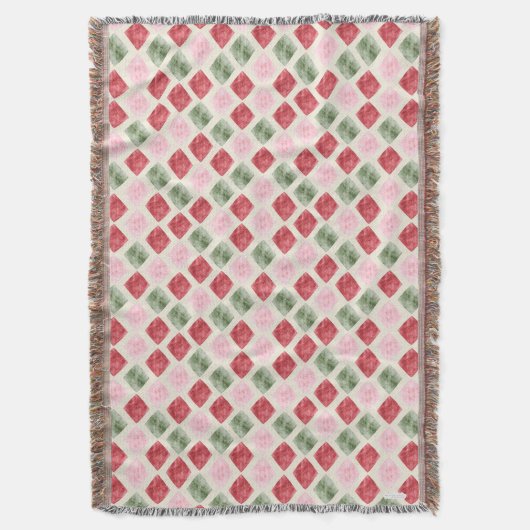Couverture de Noël Cozy Cardinal à carreaux diaman (devant Vertical)