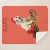 couverture de Noël dalmation avec nom personnalisé (Devant (Horizontal))