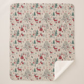 Couverture de Noël des rennes primitifs | Art popu (Devant)